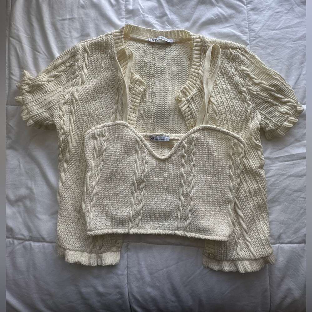 Zara Knit Sweater and Top Set